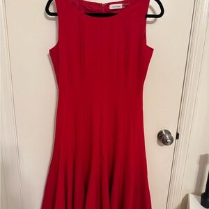 Calvin Klein Vibrant Red Midi Dress